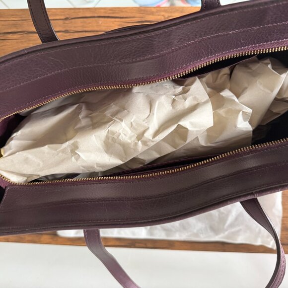 Coach “Taylor Op Art Alexis” large burgundy tote bag (new!) - Picture 5 of 11